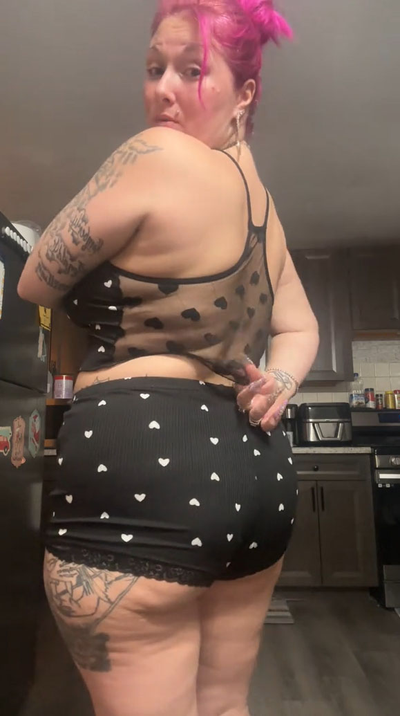 She said that the back of the pajamas was see-through and the shorts were 'booty short-ish'