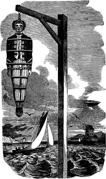 Captain Kidd was eventually executed for being a pirate before his body publicly hung over the river Thames to deter other criminals