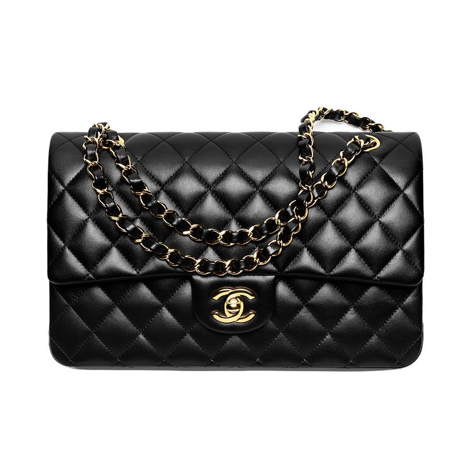 Classic Handbag Lambskin & Gold-Tone Metal Black