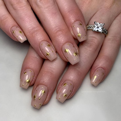 Gold chrome celestial stars are on-trend for summer 2024.