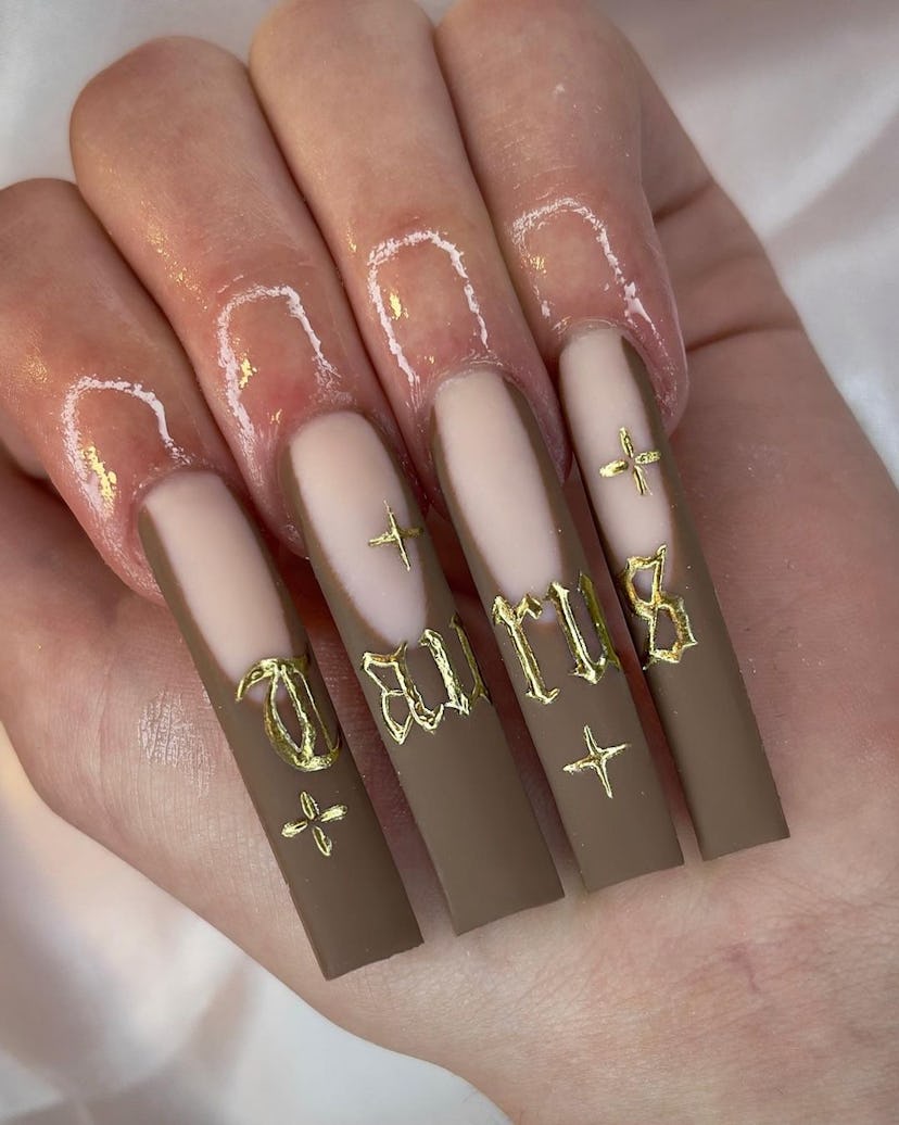 Try extra-long nails with the word 