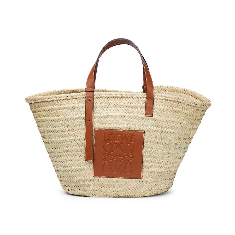 Raffia Basket Tote Bag