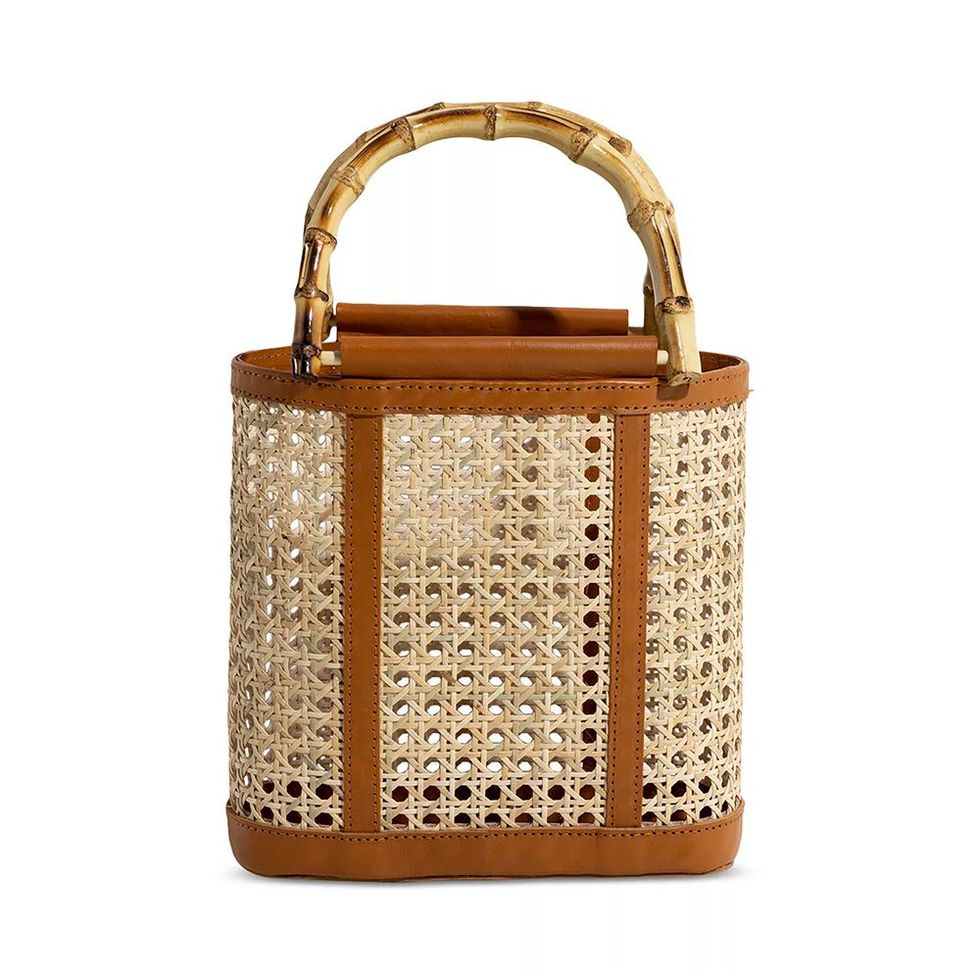 Emerald Mini Rattan Tote