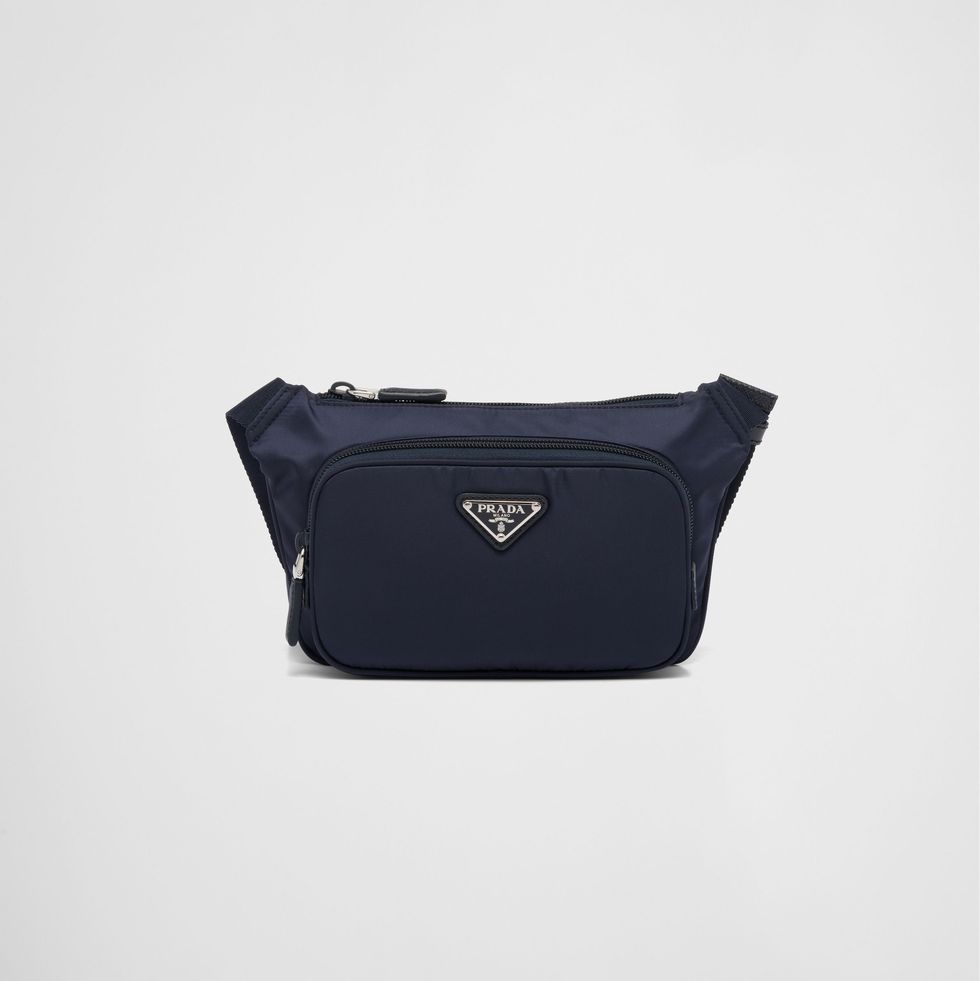 Re-Nylon and Saffiano Leather Shoulder Bag