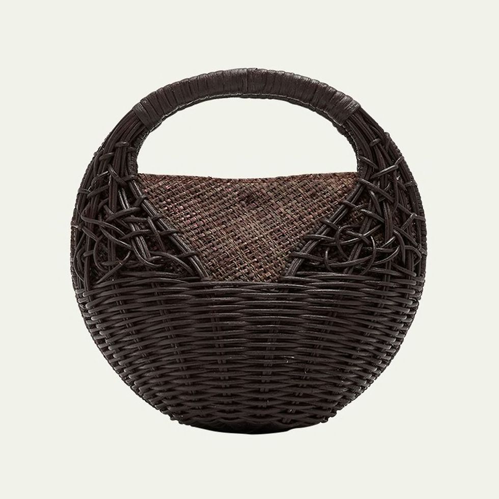 Sea Shell Straw Basket Top-Handle Bag