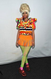 Nicki Minaj attends the Carolina Herrera Spring 2012 fashion show during Mercedes-Benz Fashion Week at The Theater at Lincoln Center on Sept. 12, 2011 in New York City.