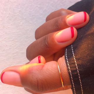 @paintedbyjools red French tip manicure