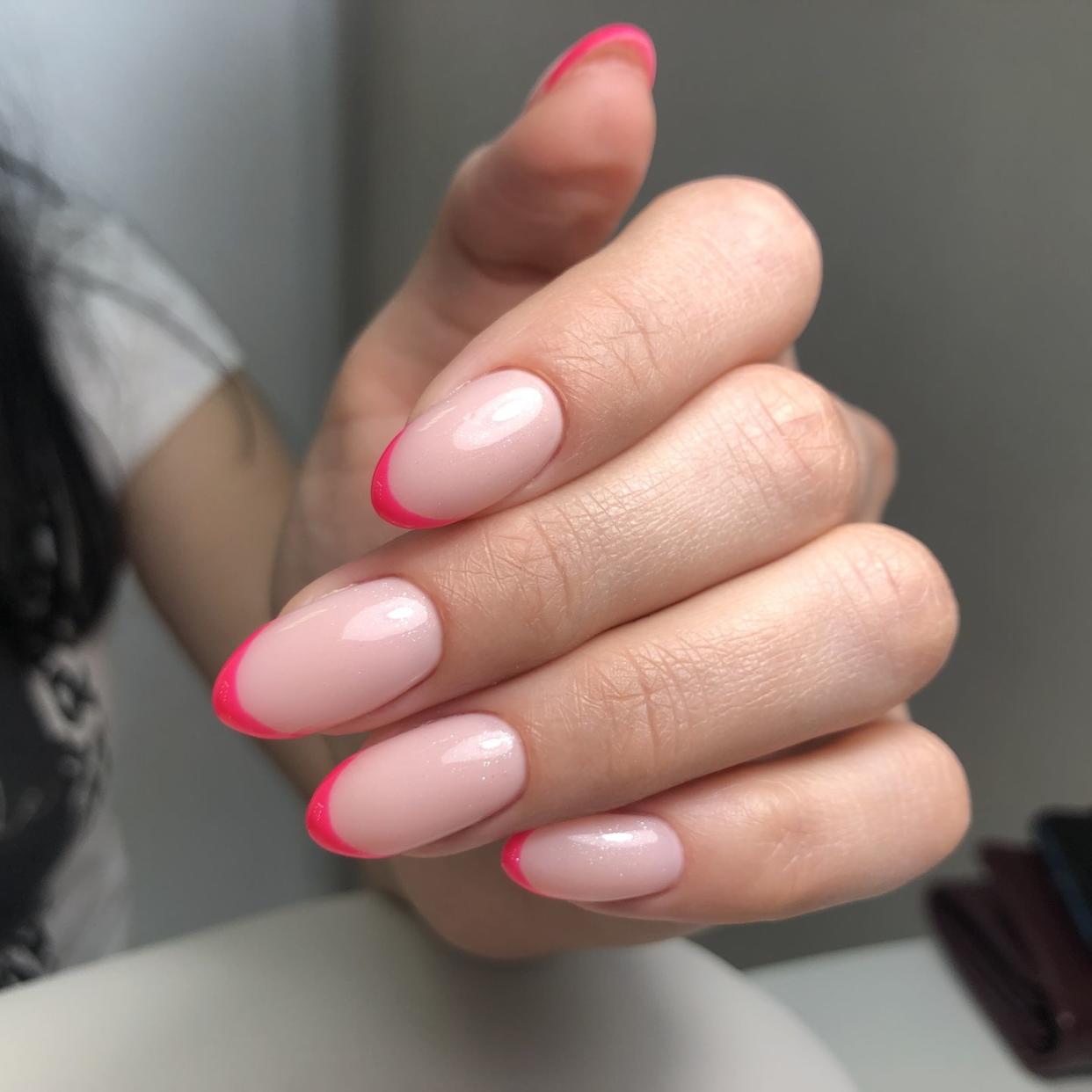 summer nail ideas pink french manicure