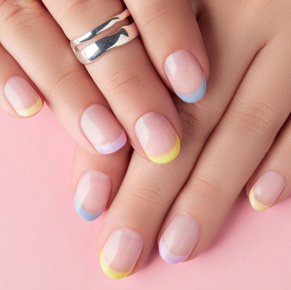 mothers day nail designs pastel french tips