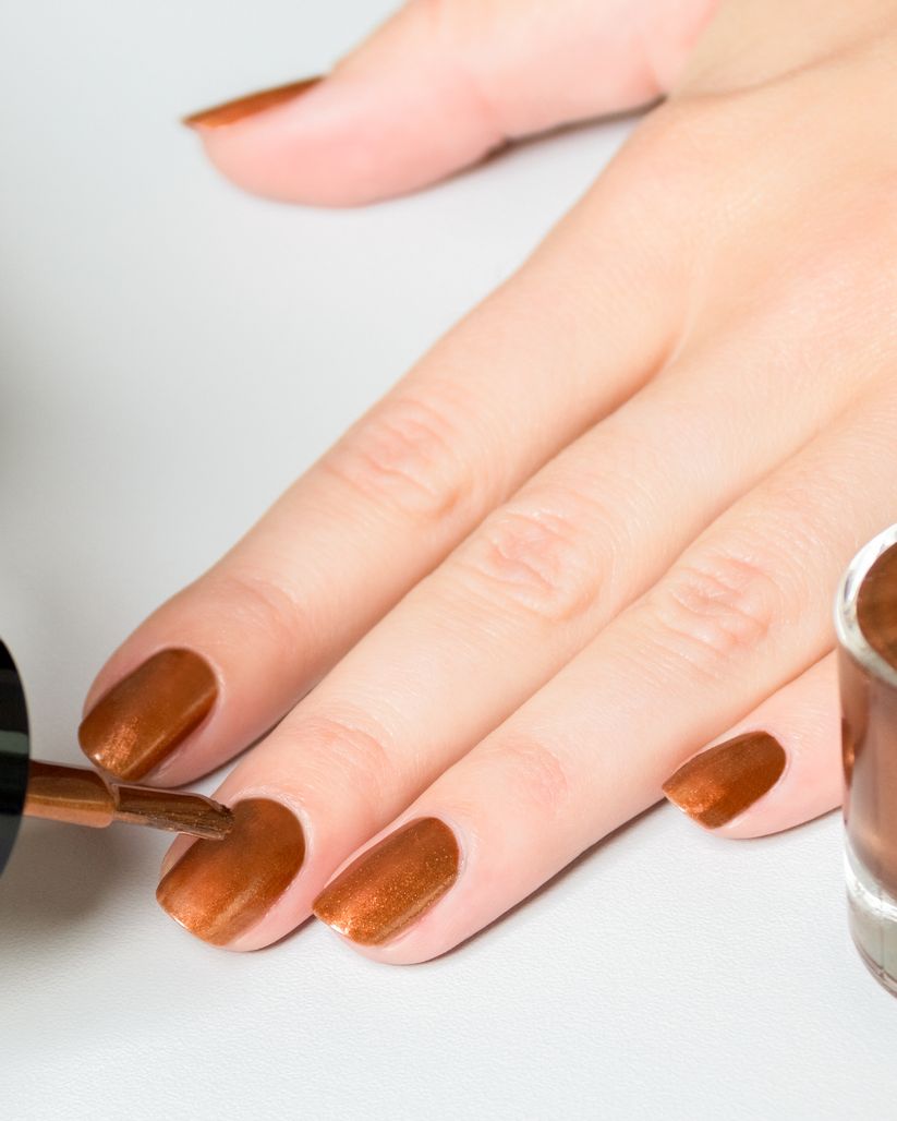 summer nail ideas bronze nails