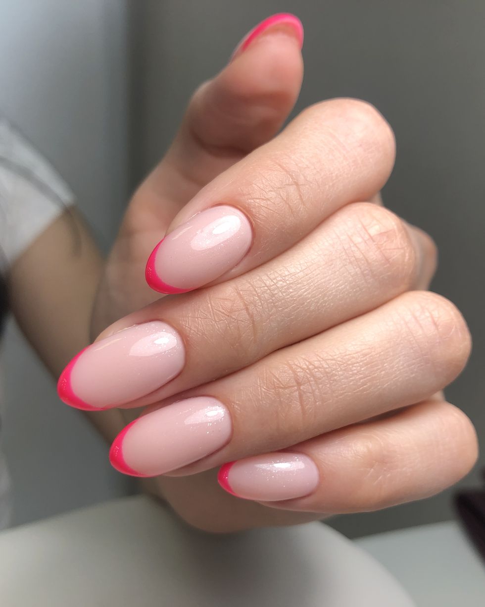 summer nail ideas pink french manicure