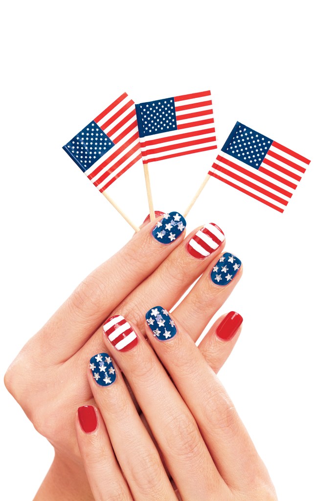 American flag nails