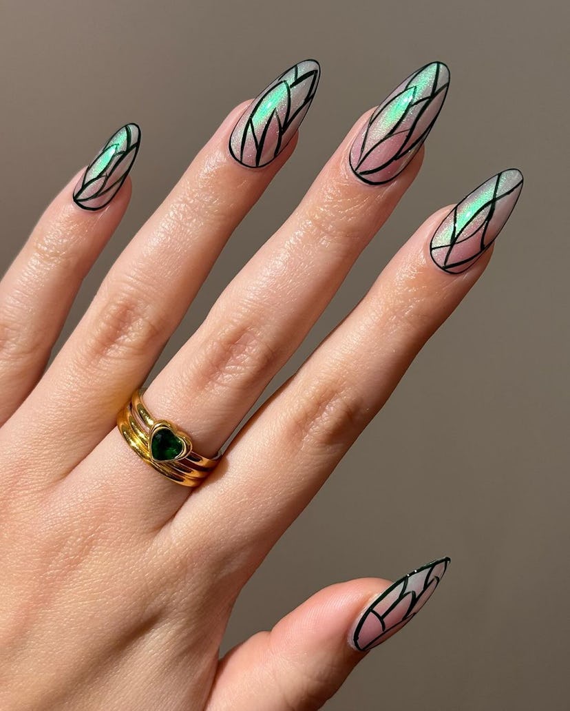 Holographic fairy wing nail art is perfect for Gemini season 2024.