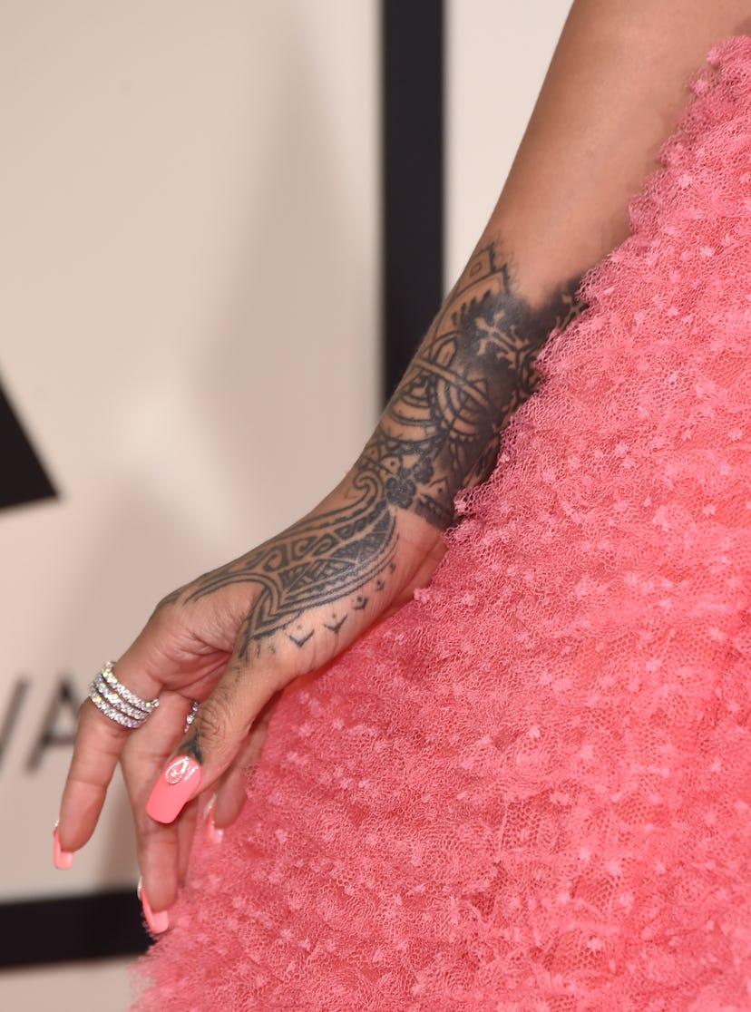 Rihanna nail jewels