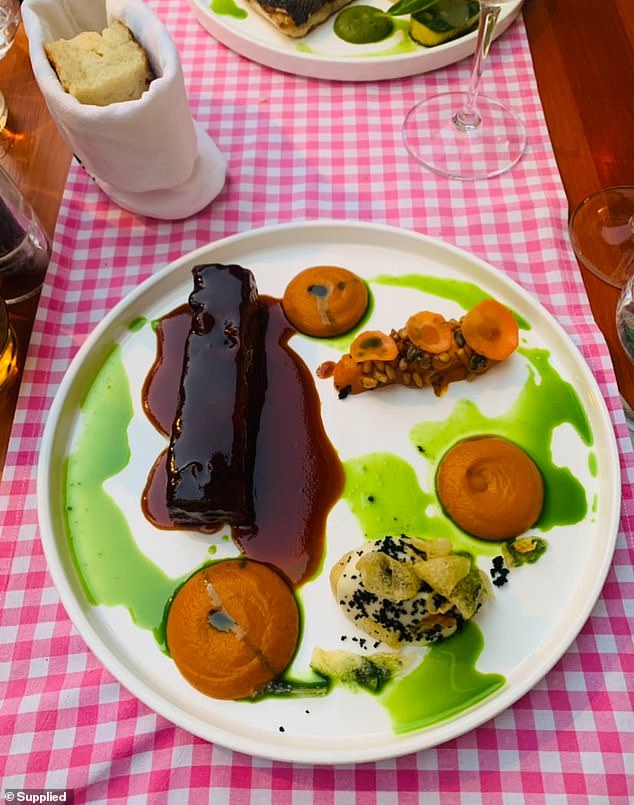 Katherine tried a short rib dish when she went to Hvar in Croatia