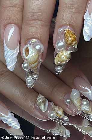 Morgan, who sells her own designs, can spend anywhere between two to four hours on a set of nails