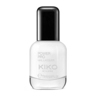 Kiko Power Pro Nail Lacquer in White Chalk