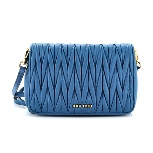 Miu Miu Small Flap Crossbody Matelasse Leather Bag