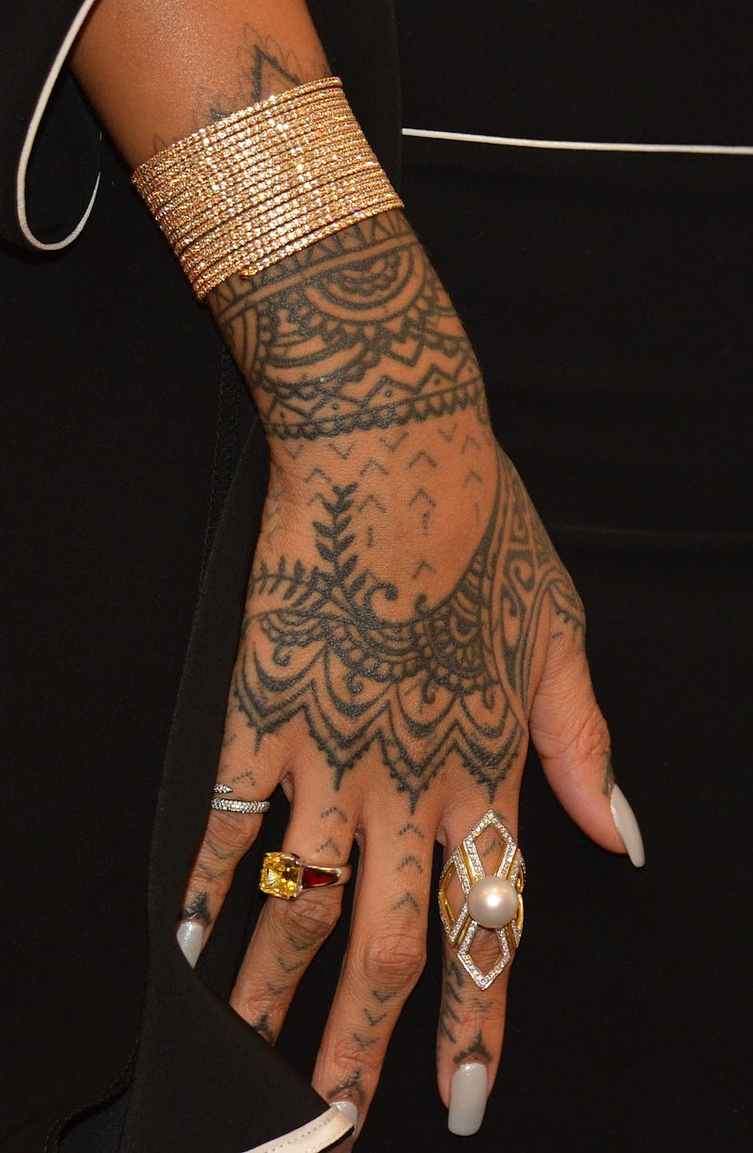 Rihanna white nails