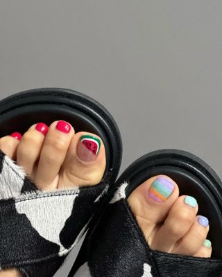 Watermelon pedicure