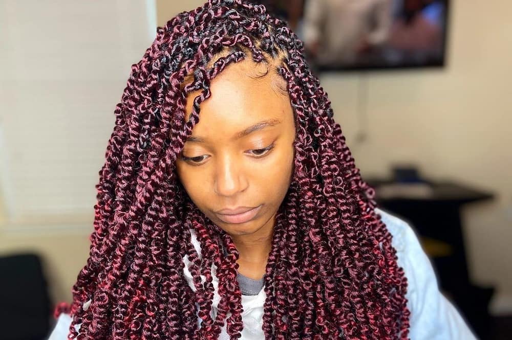 Burgundy passion twists