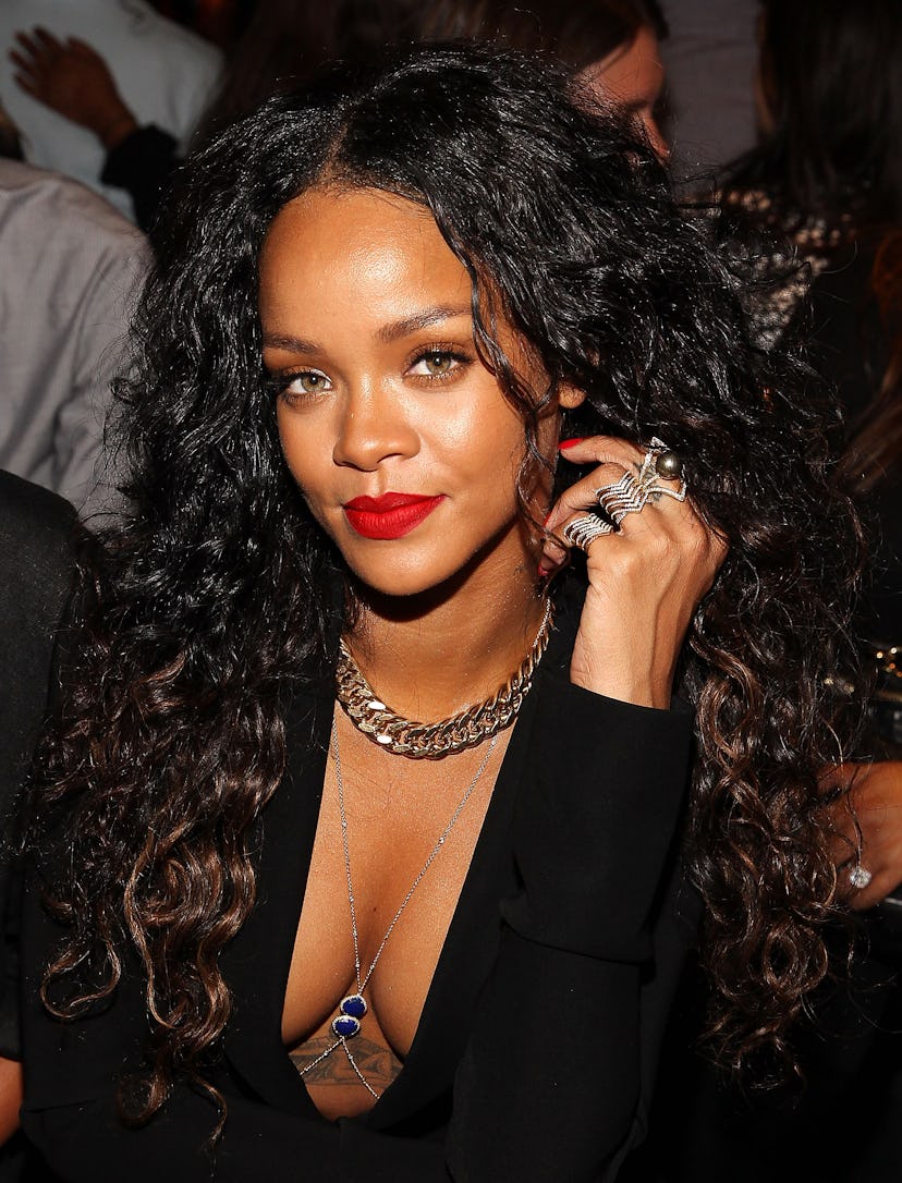 Rihanna red nails