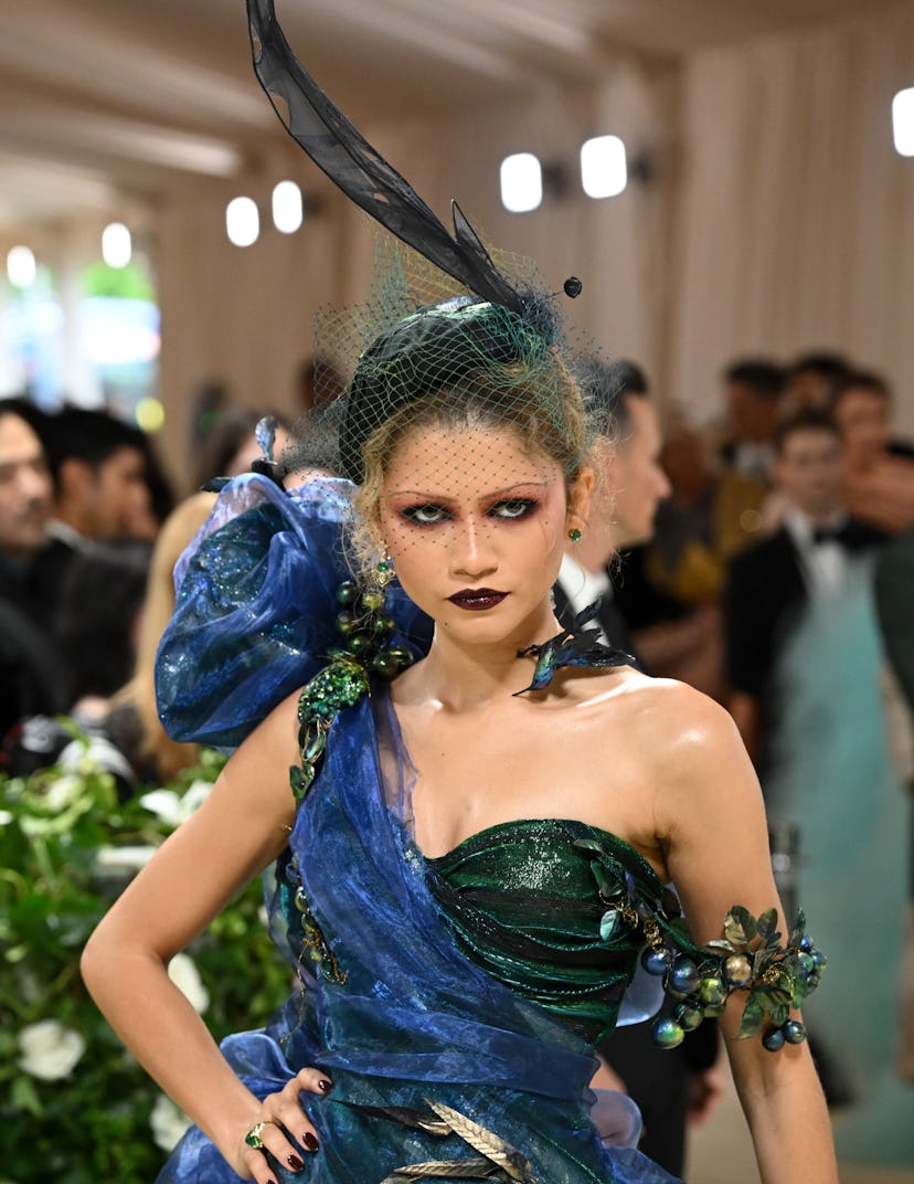 Zendaya wore cherry mocha polish at the 2024 Met Gala.