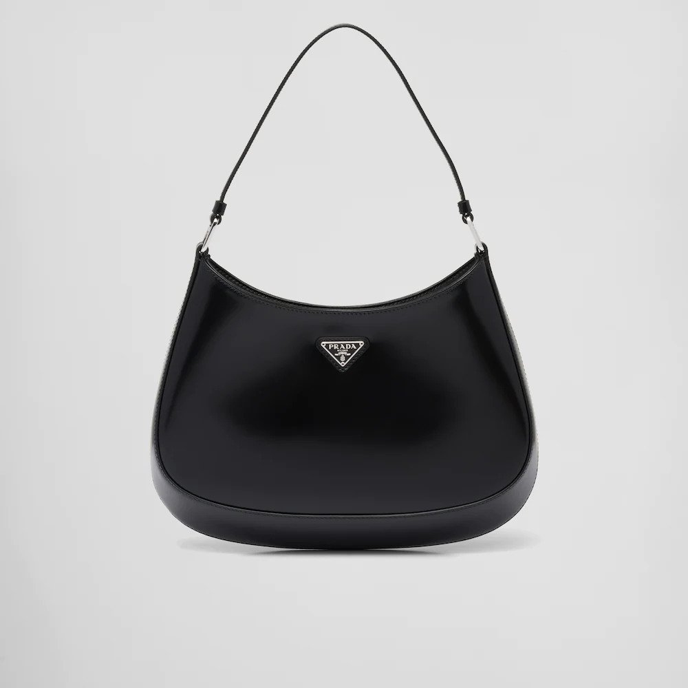 Prada Cleo Brushed Leather Shoulder Bag.