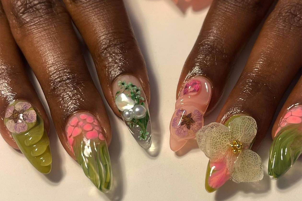 Hypebeast Flea New York, NYC Nail artist, Kimber Lee, Kim the product, spring nail trends, acrylics, press on nails