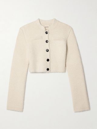 Ello Brushed Silk and Cashmere-Blend Cardigan