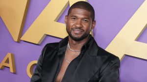 Usher wearing black shirt