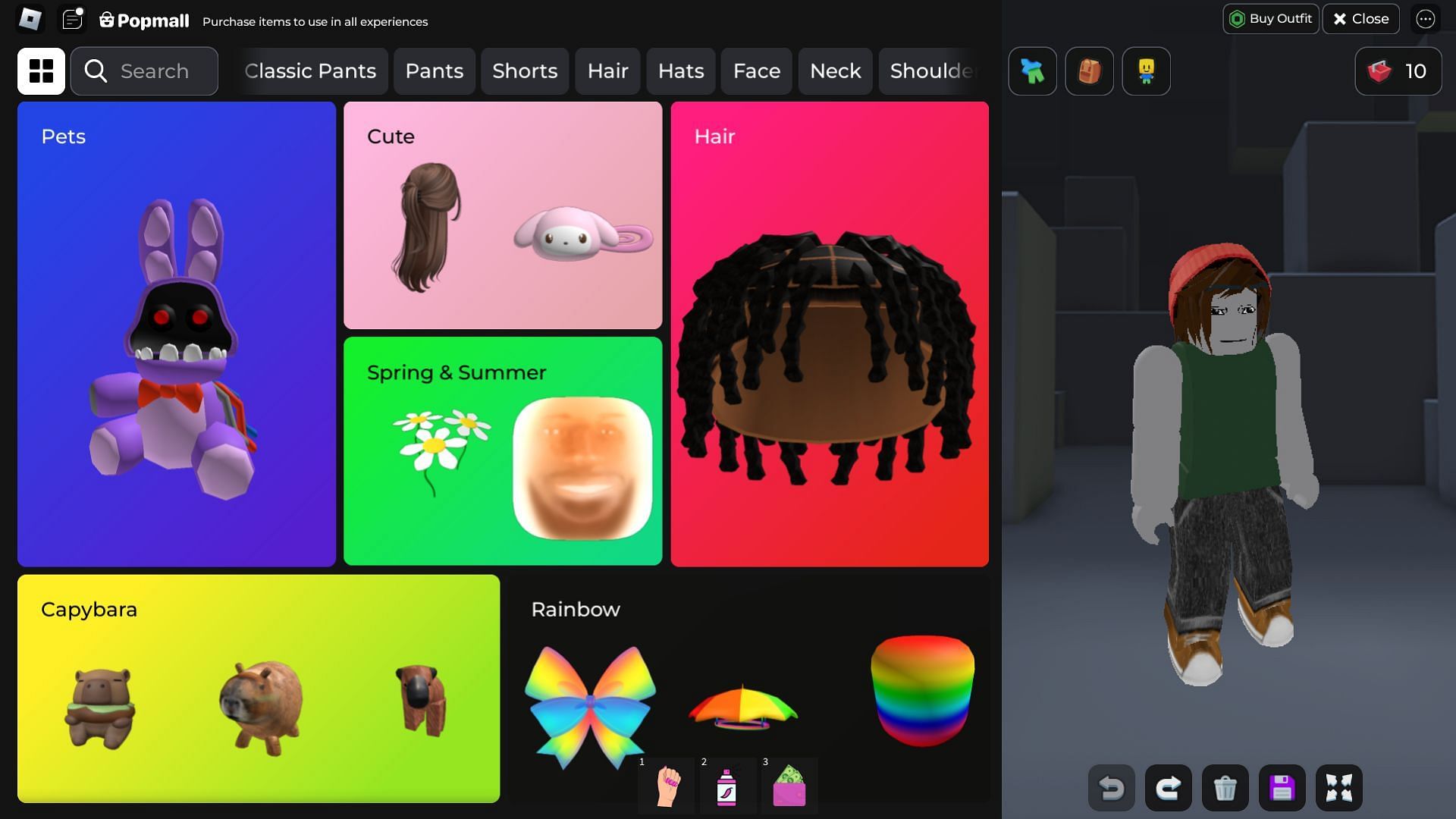 Customization options (Image via Roblox)