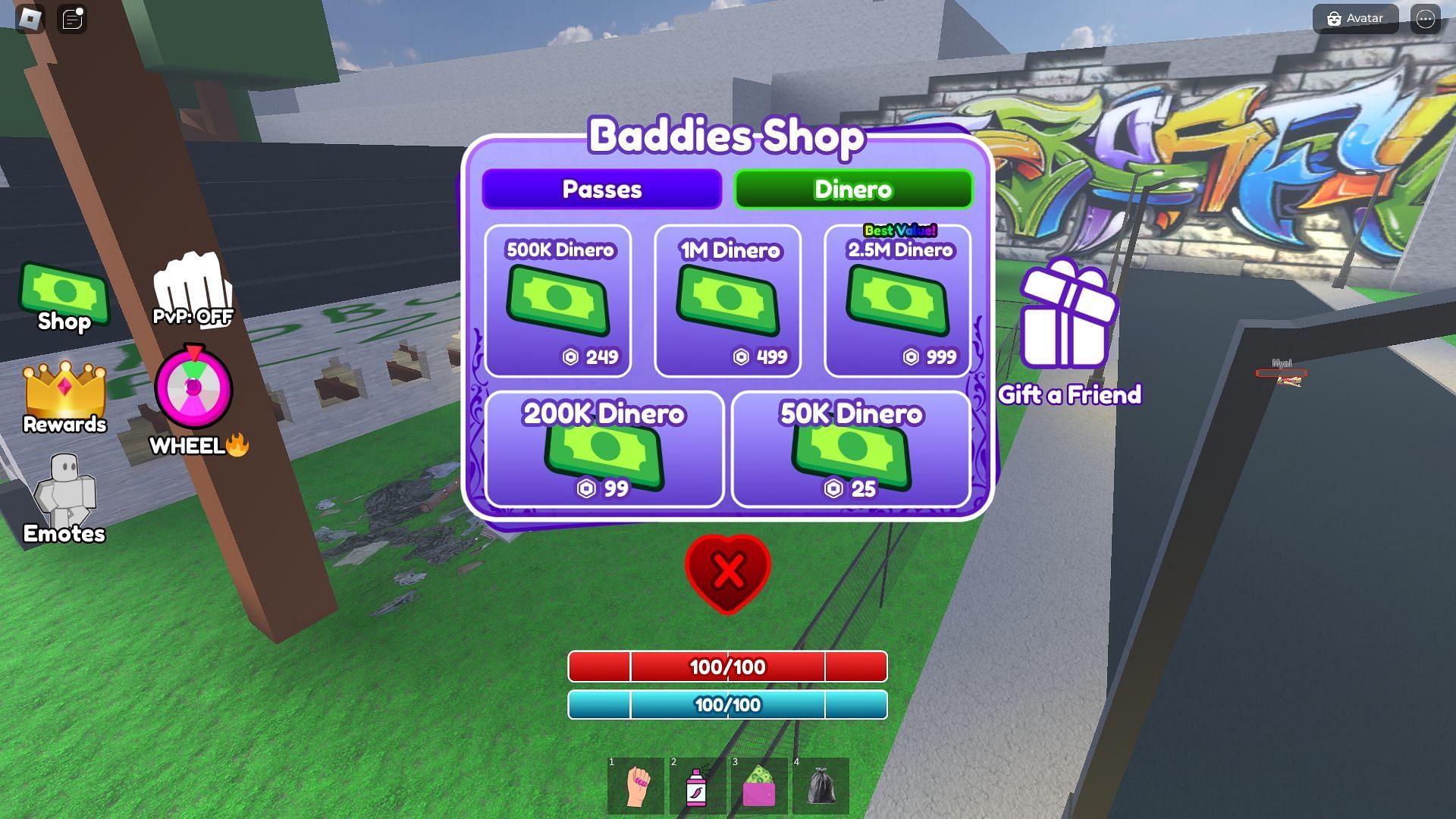 In-game shop (Image via Roblox)