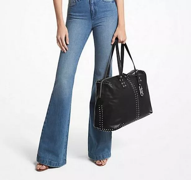 Astor Extra-Large Studded Leather Weekender Bag