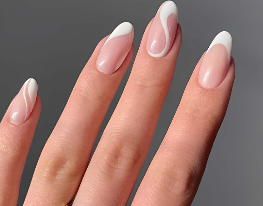 Classic white French tip nail ideas