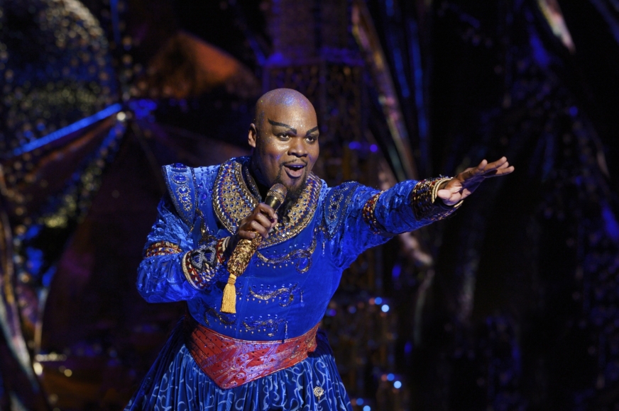 Michael James Scott as the Genie in Aladdin