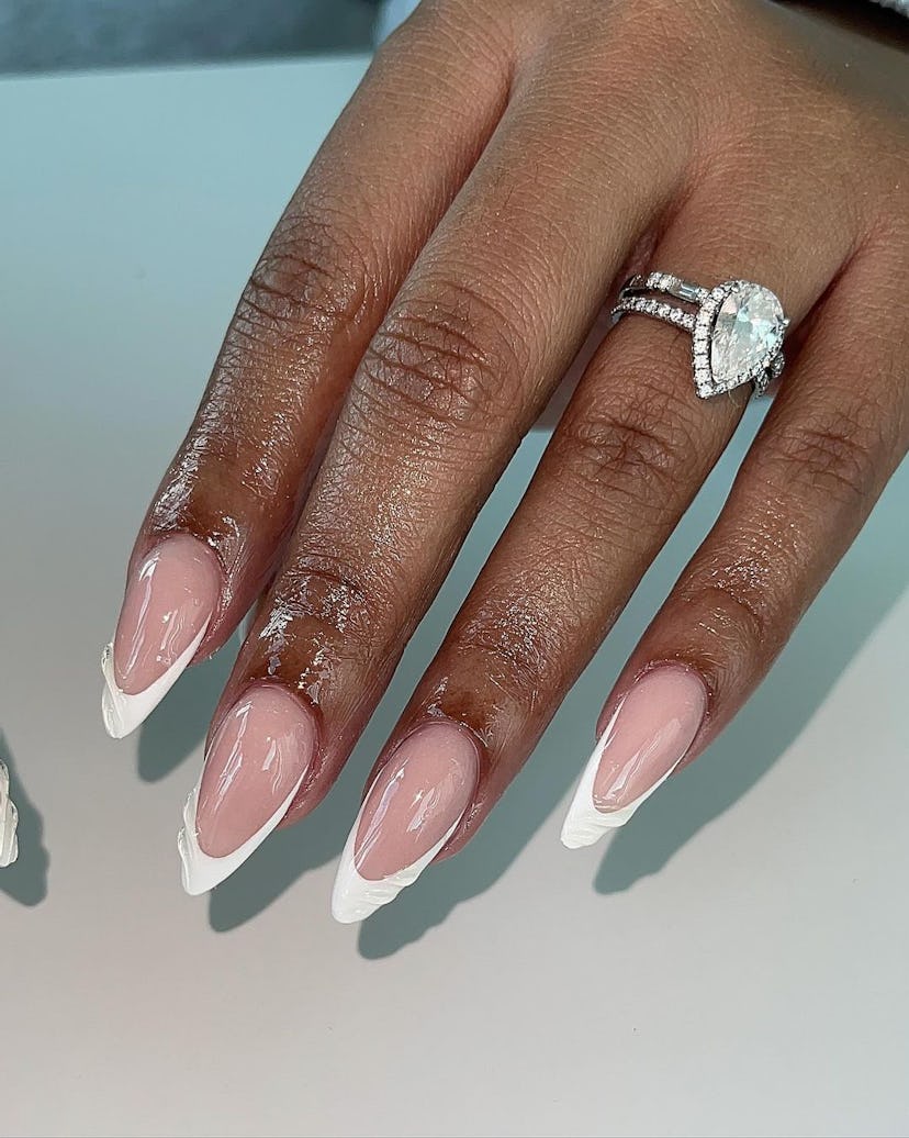 Try 3D French tip nails.