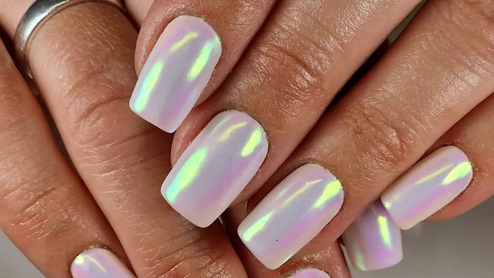 Playful short unicorn nails