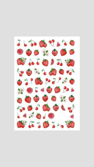 Etsy strawberry nail stickers