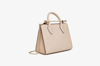 The Strathberry Top-Handle Mini Tote in Beige 