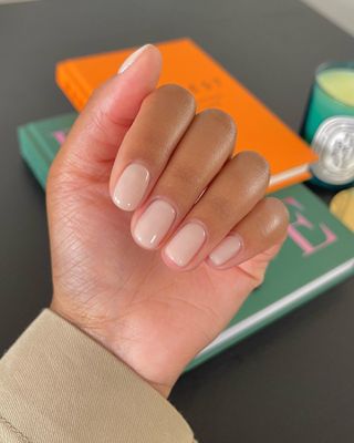 @paintedbyjools nude manicure