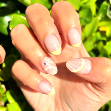 lemon french manicure