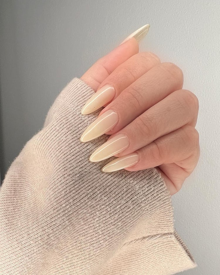 milky nails