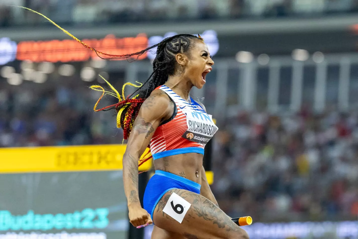 Sha’Carri Richardson had debuted a range of powerful looks on the track. (Tim Clayton/Corbis via Getty Images)