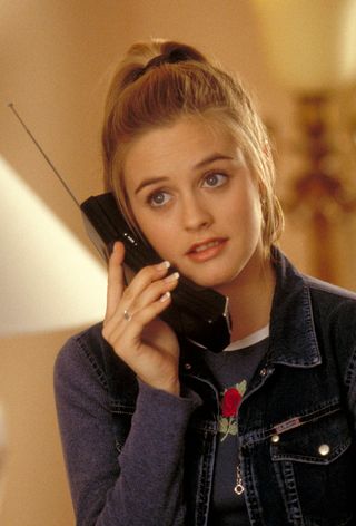 Alicia Silverstone in Clueless with square French manicure