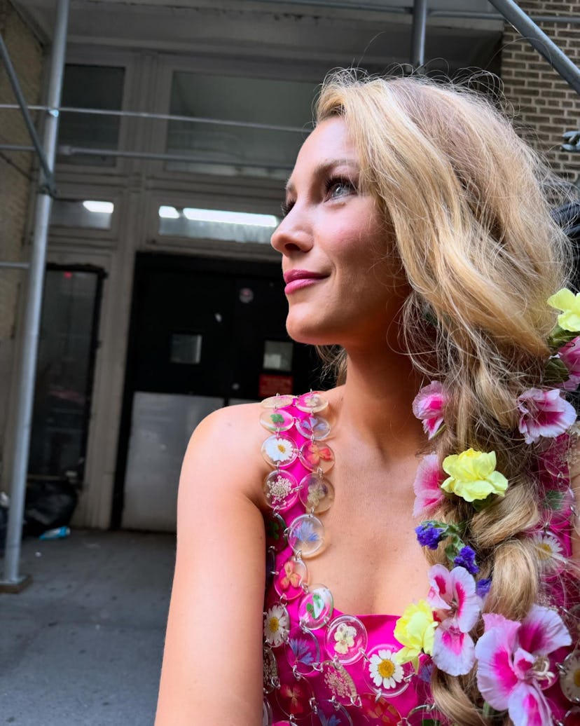 Blake Lively wore a floral braid in honor of 'It Ends with Us.'