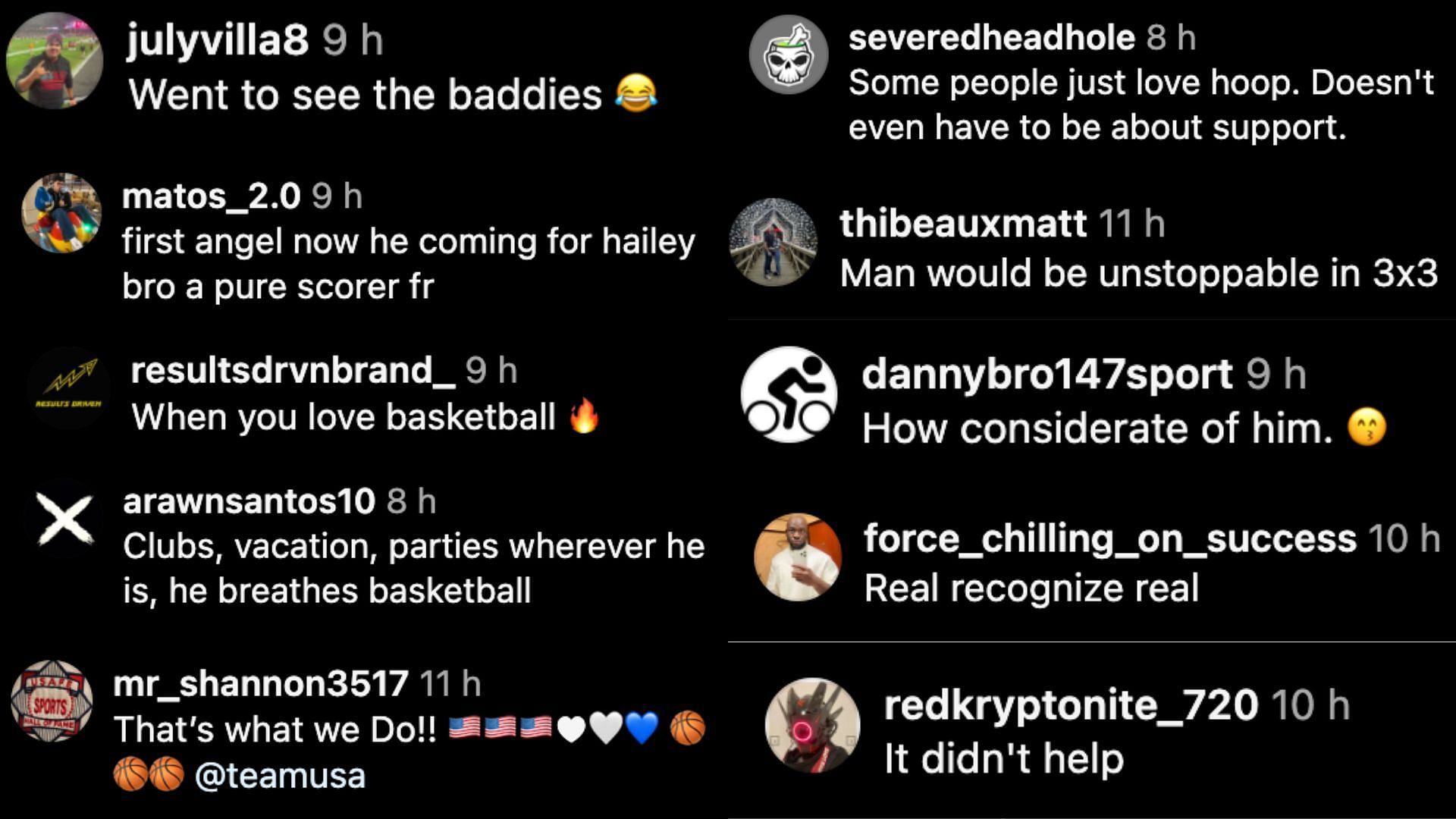 Fan reactions to Kevin Durant at 3x3 game (Credits: Instagram/@teamusa)