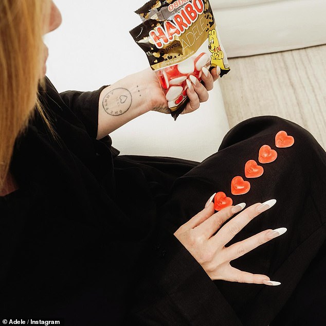 Adele also unveiled German sweet brand Haribo have created personalised sweets to purchase at her concerts