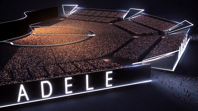 Adele has also unveiled a ¿35 ticket offer for fans as well as some surprising merch that will be available at the custom built 80,000 seat Messe Munich Stadium  (pictured)