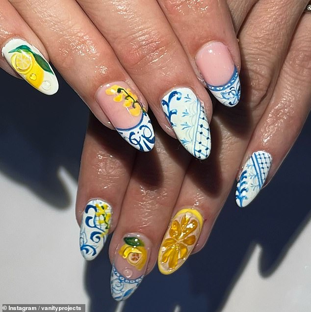 Rita Pinto, founder of Vanity Projects, told FEMAIL 'the complexity of the design, the duration of the appointment, the quantity of colors, number of gems, or stones used, are all factored into the final price'